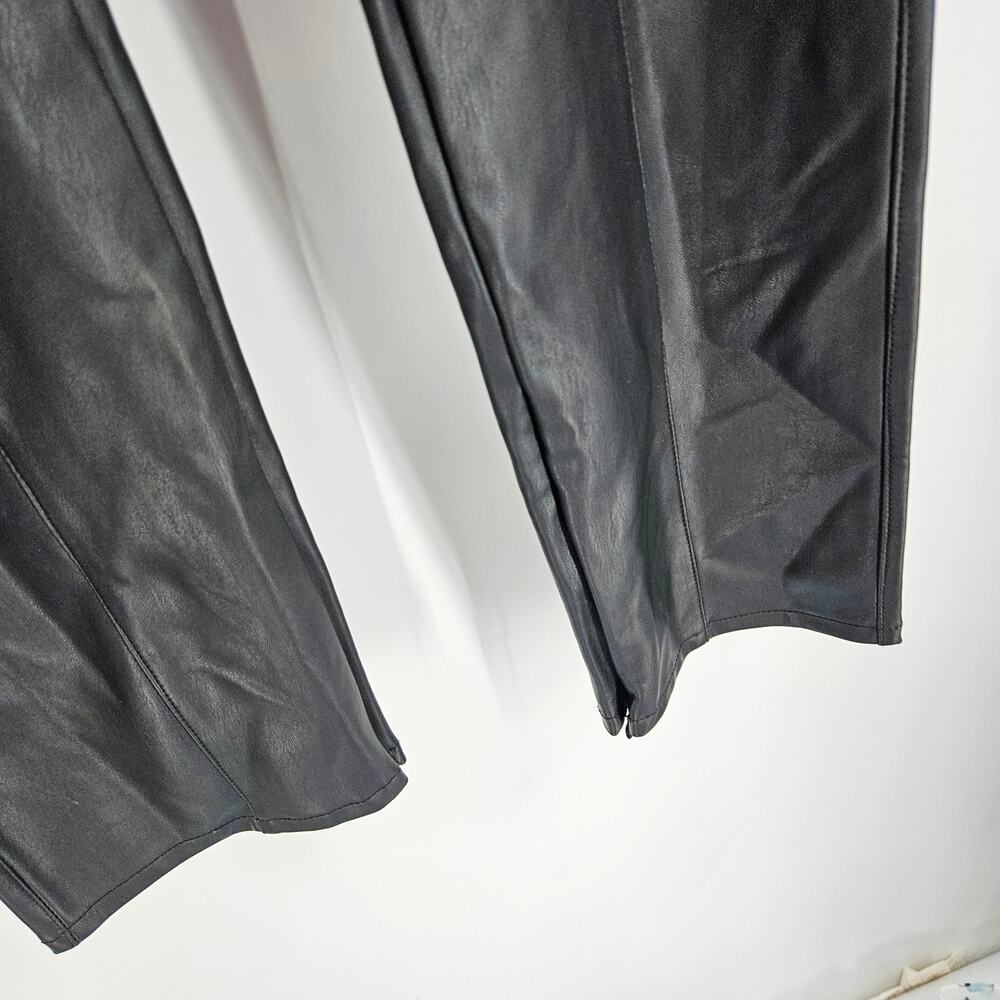 Anthrpologie Pilcro Glasgow Faux Leather Skinny Pants Black Pull On Size 27 - Picture 4 of 8